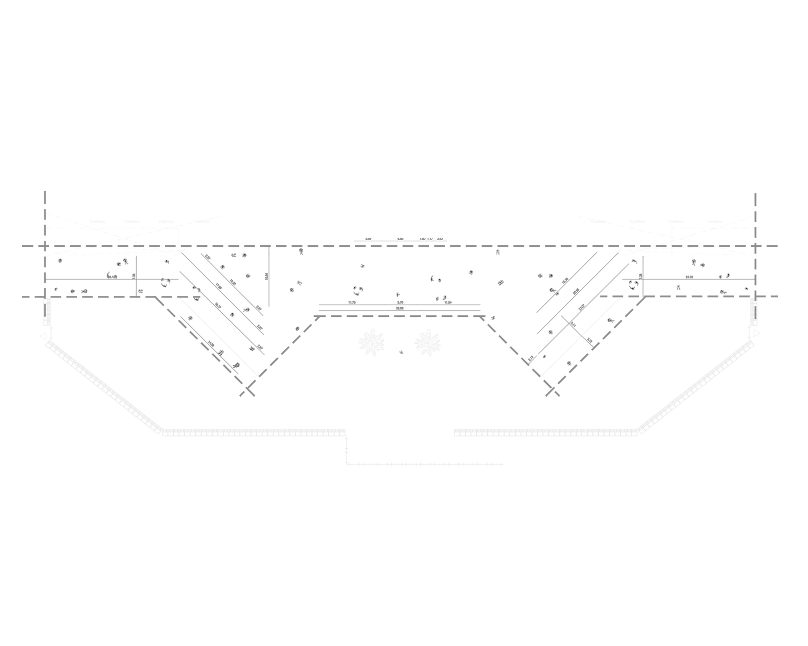 distribución de áreas de encuentro, descanso y relación visual con el entorno.