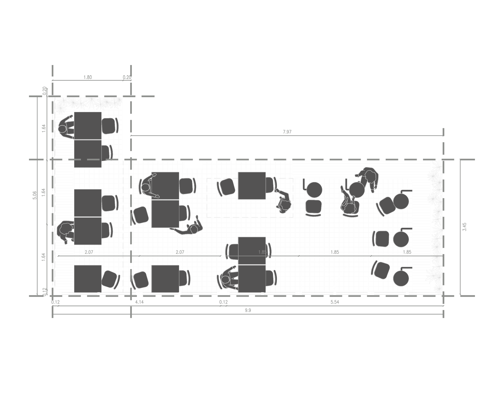 distribución general y configuración flexible del espacio.